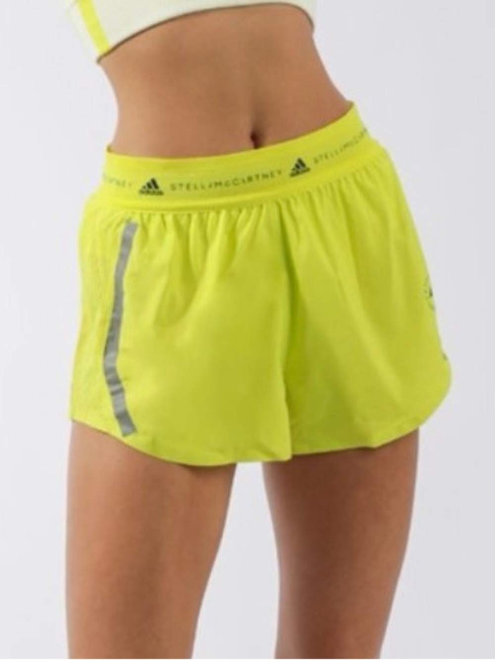 Adidas x Stella McCartney TruePace Running Shorts Neon Yellow M